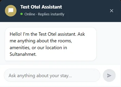 Yapay zeka resepsiyonist - Sistem Otel otel programı WhatsApp rezervasyon asistanı